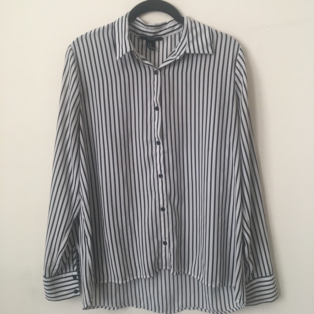 Striped Button Up Shirt F21